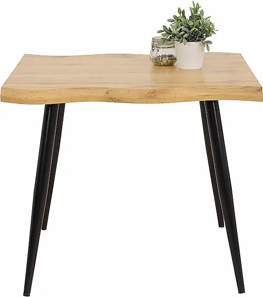 HELA Baumkantentisch »GABI IV«, Baumkantenoptik (Face Up), 90x90 cm, prakti günstig online kaufen