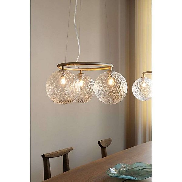 Nuura Kronleuchter Miira 3 Circular, Ø 54 cm, messing/klar günstig online kaufen