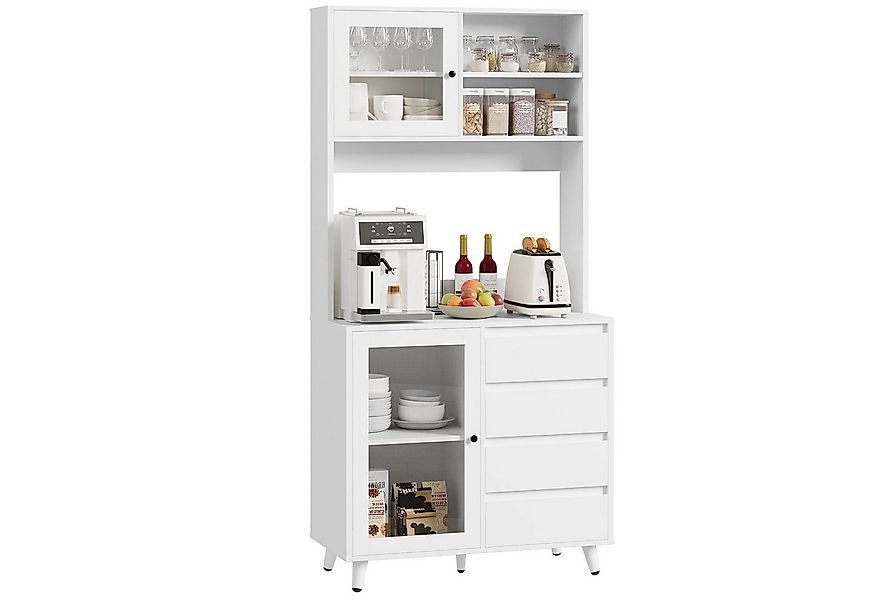 Homfa Küchenbuffet Küchenschrank Buffetschrank Hochschrank mit Arbeitsplatt günstig online kaufen