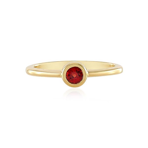 Cavill Solitärring Tansanischer Rubin Goldplattierter Silberring, günstig online kaufen