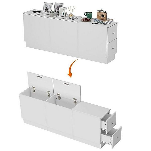 FUFU&GAGA Schrankbett mit 2 Türen und 2 Schubladen, Kleiderschrank, 60 x 16 günstig online kaufen