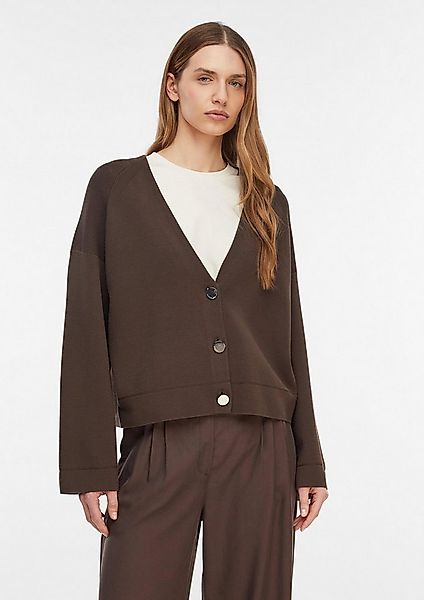 comma Cardigan Strickjacke V-Neck-Cardigan mit weiten Ärmeln günstig online kaufen