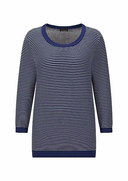 GOLDNER Rundhalspullover "Kurzgröße Halbarm Ringelpullover aus Baumwolle" R günstig online kaufen