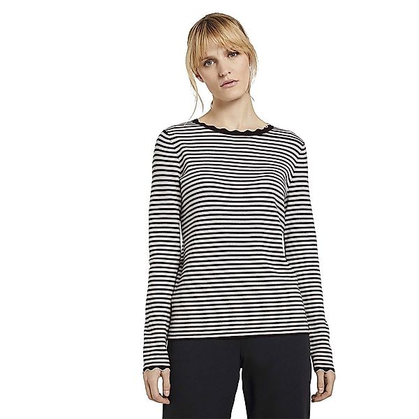 Tom Tailor Pullover L Black White Stripe günstig online kaufen