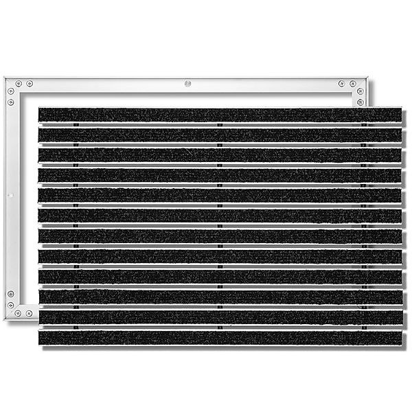 SWmat Fußmatte 12R 80 x 60 cm Anthrazit für Innen & Außen Überdacht Fußabtr günstig online kaufen