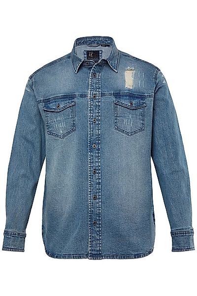 JP1880 Businesshemd Jeanshemd FLEXNAMIC® Denim Langarm Kentkragen günstig online kaufen