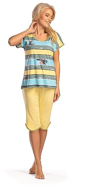 Consult-Tex Capri-Pyjama Damen Capri Pyjama Schlafanzug DF801 (Spar-Set, 1 günstig online kaufen