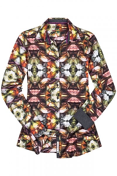 Designer-Bluse mit Kaleidoskop-Print - Stretch günstig online kaufen