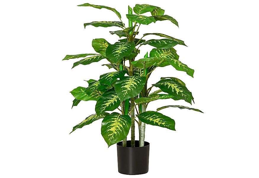 Kunstpflanze Künstliche Pflanze im Topf Kunstbaum wie echt Dieffenbachia, H günstig online kaufen