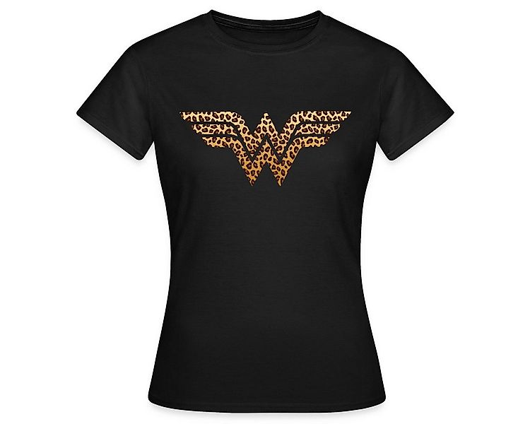 Spreadshirt T-Shirt Wonder Woman Leoprint Logo Frauen T-Shirt (1-tlg) günstig online kaufen
