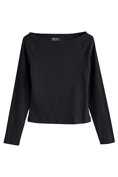 Next Blusenshirt Langarmoberteil mit offenem U-Boot-Ausschnitt günstig online kaufen