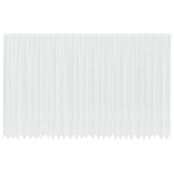 vidaXL Spitzenvorhang mit Vorhängen Weiß 750x300cm Polyester 4107955 günstig online kaufen