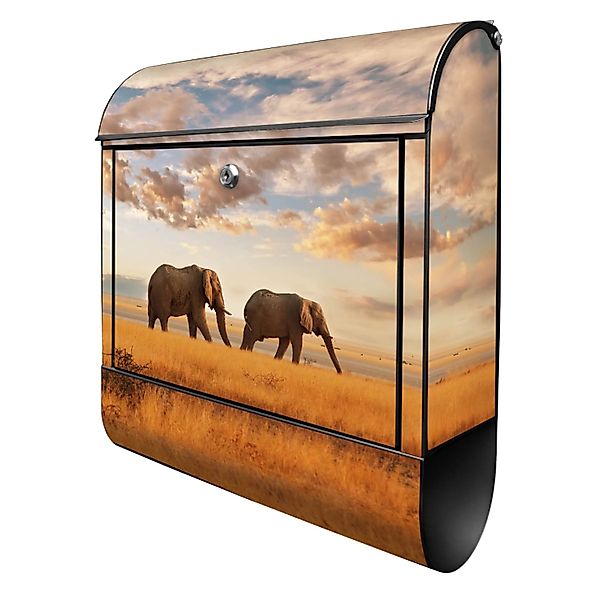 Banjado Design Briefkasten Schwarz Pulverbeschichtet 39x47x14cm 2 Schlüssel günstig online kaufen