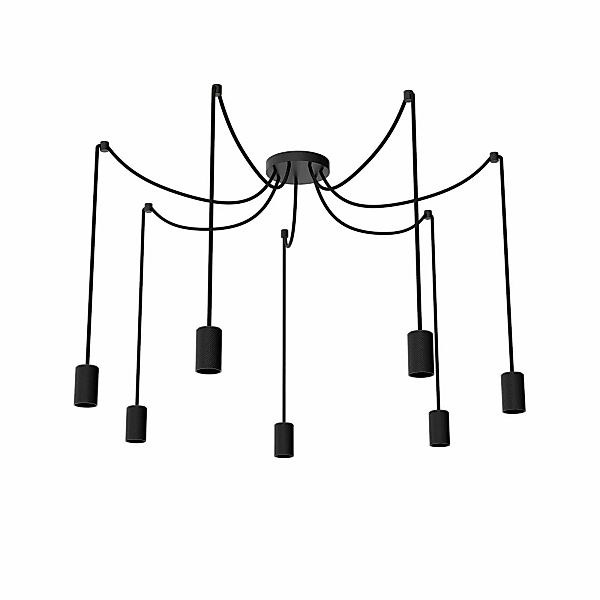 SEGULA Spyder 7 Wave Hängeleuchte, schwarz, 7-flg. günstig online kaufen