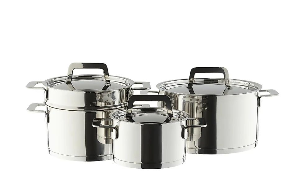 Meisterkoch Topfset  NOVUS ¦ silber ¦ Edelstahl Töpfe & Pfannen & Zubehör > günstig online kaufen