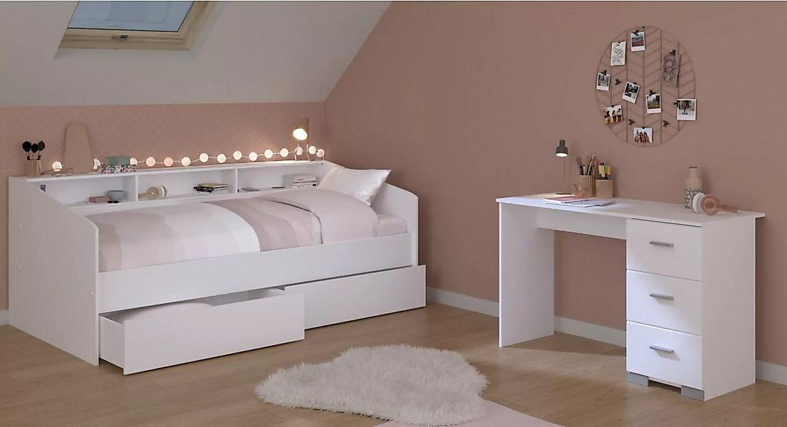 Parisot Stauraumbett Parisot Sleep 46-Kinderzimmer Stauraumbett Weiß 90x200 günstig online kaufen