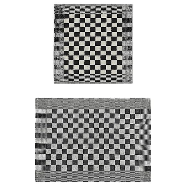 vidaXL 50-Tlg Handtuch-Set Schwarz und Weiß Baumwolle 136293 günstig online kaufen