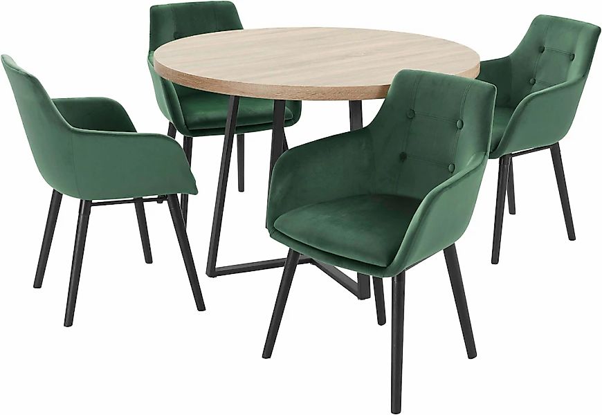 Home affaire Essgruppe 5 Stk. tlg. mit 4 Stühle günstig online kaufen