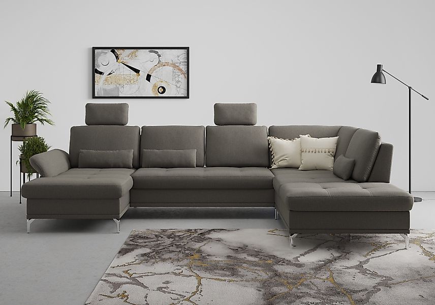 INOSIGN Wohnlandschaft "Palm Beach U-Form" Federkern, mit Sitztiefenverstel günstig online kaufen