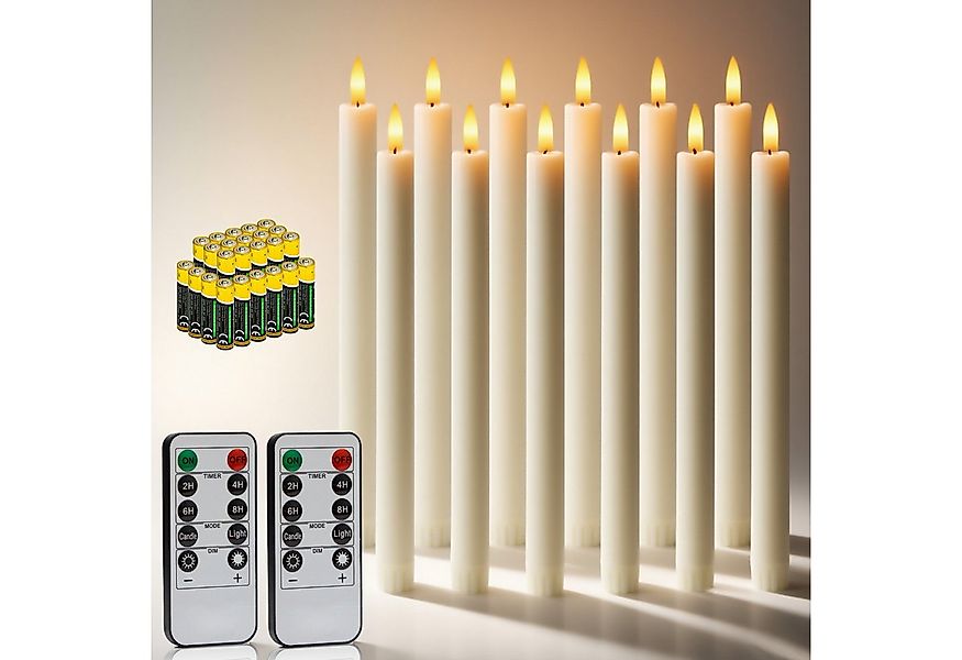 OZAVO LED-Kerze K-MFLZ 12pcs Stabkerzen Flammenlose Tischkerzen (12 dekorat günstig online kaufen