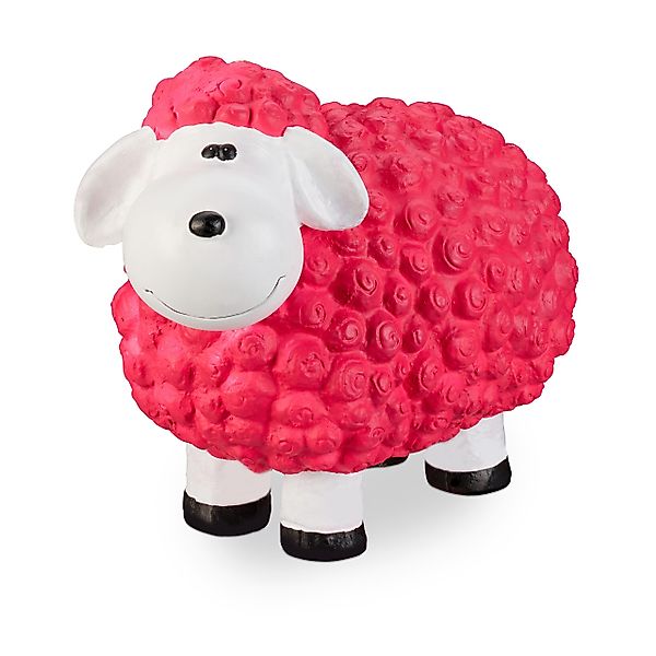 relaxdays Gartenfigur Schaf, Pink günstig online kaufen