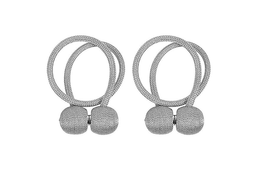 Intirilife Raffhalter, (2-teiliges Set Raffhalter Gardinenklammer in Grau, günstig online kaufen