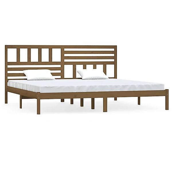 Vidaxl Massivholzbett Honigbraun Kiefer 200x200 Cm günstig online kaufen