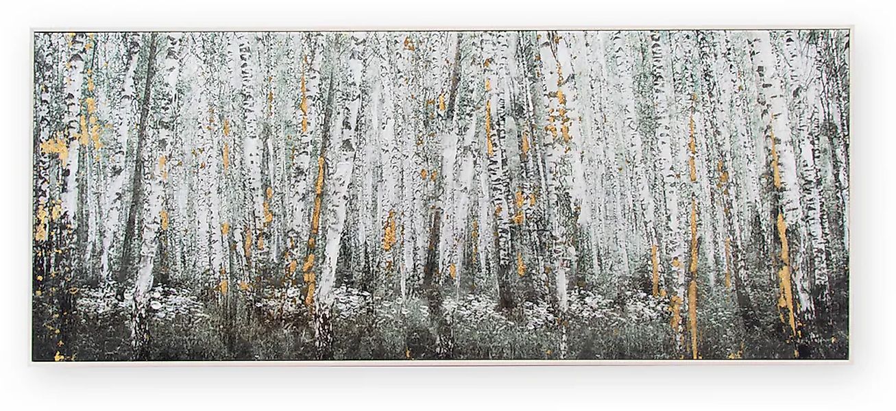 Art for the home Leinwandbild "Birkenholz" 1 Stk. tlg. Handgemalt Wandbild günstig online kaufen