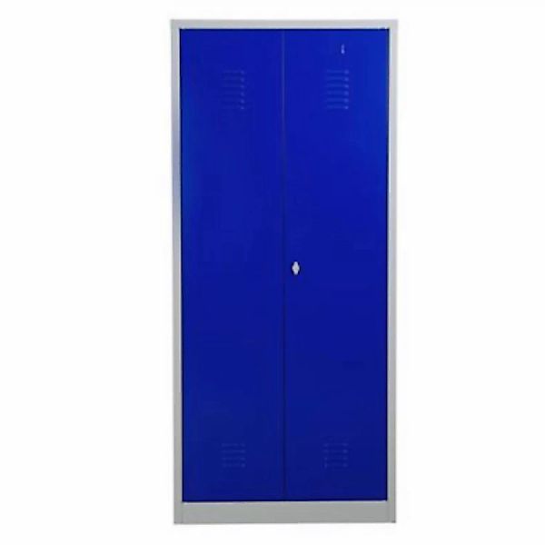 PROREGAL Metallspind Dolphin HxBxT 180 x 80 x 50 cm Vorhängeschloss Grau-Bl günstig online kaufen