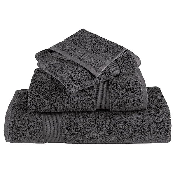 vidaXL Premium-Handtücher SOLUND 2 Stk Anthrazit 100x200 cm 600 g/m² 137172 günstig online kaufen