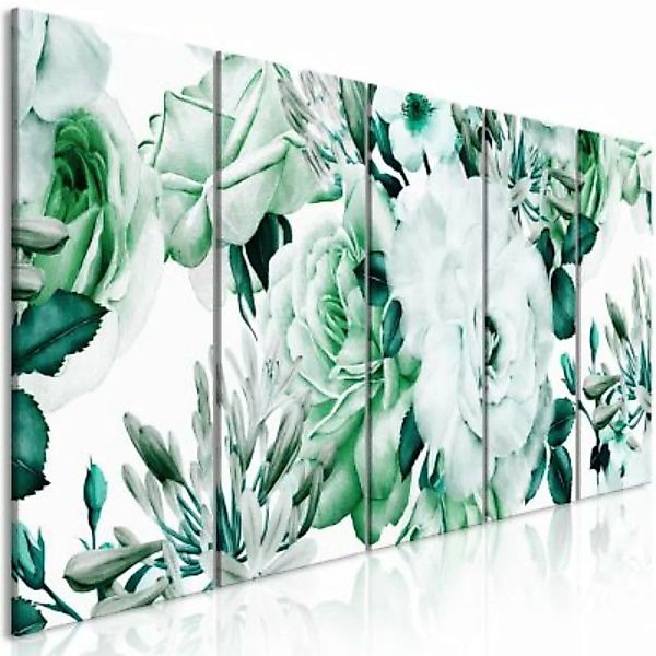 artgeist Wandbild Rose Composition (5 Parts) Narrow Green weiß-kombi Gr. 20 günstig online kaufen