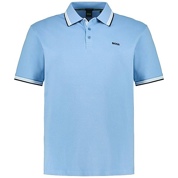BOSS Poloshirt mit Kontrastdetails Farbe hellblau Größe: 5XL günstig online kaufen