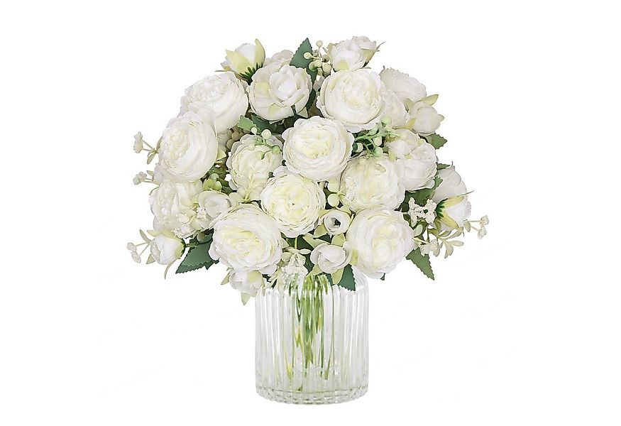 Kunstblumenstrauß Pfingstrose Künstliche Blumen 4 Bündel Künstliche Pfingst günstig online kaufen