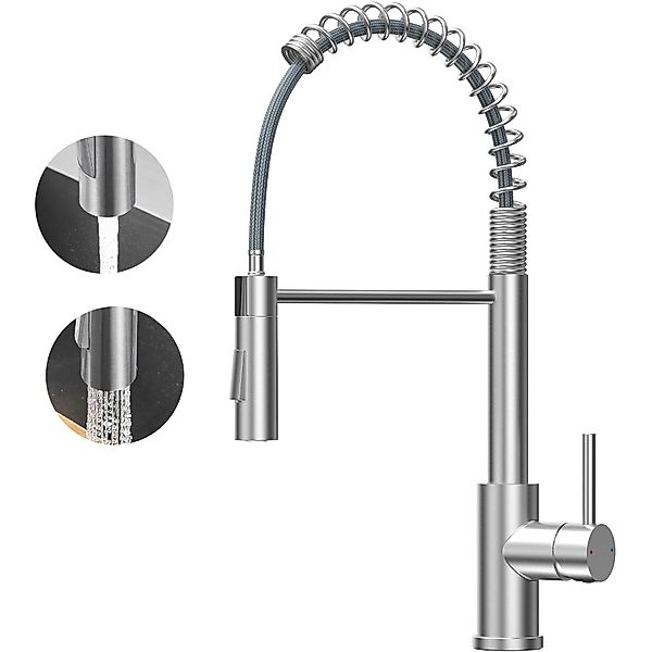 Anycee max Küchenarmatur Spiralfeder Spültischarmatur Edelstahl günstig online kaufen