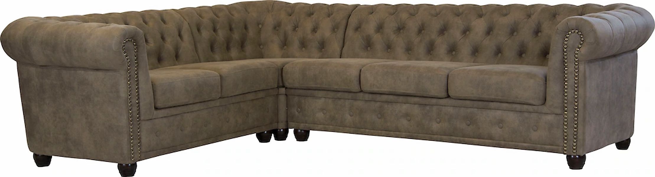 Home affaire Chesterfield-Sofa "Rysum L-Form" Chesterfield-Optik, langer Sc günstig online kaufen