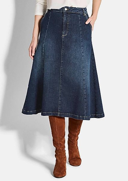 GOLDNER Jeansrock Kurzgröße: Bequemer Denim-Rock mit Formbund Baumwollrock günstig online kaufen