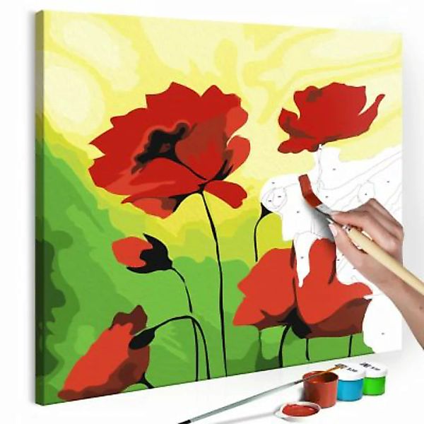 artgeist Malen nach Zahlen Mohnblumen mehrfarbig Gr. 45 x 45 günstig online kaufen