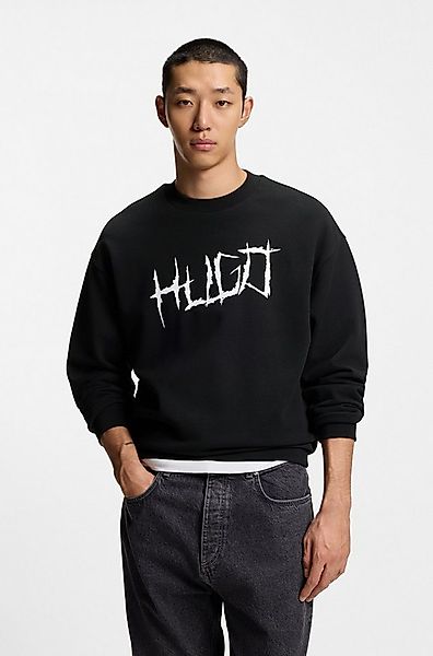 HUGO Blue Sweatshirt Regular Fit, Logo-Print, Rundhalsausschnitt günstig online kaufen