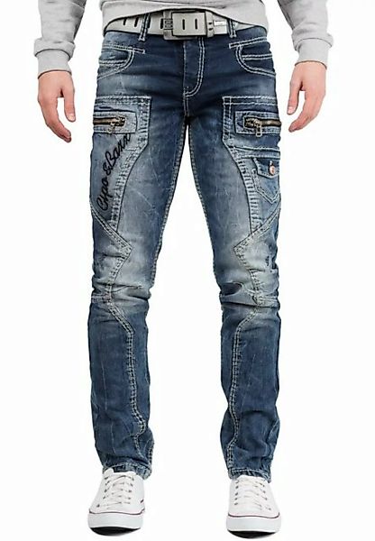 Cipo & Baxx 5-Pocket-Jeans BA-CD296 Jeans Hose mit Schriftzügen mit Reißver günstig online kaufen