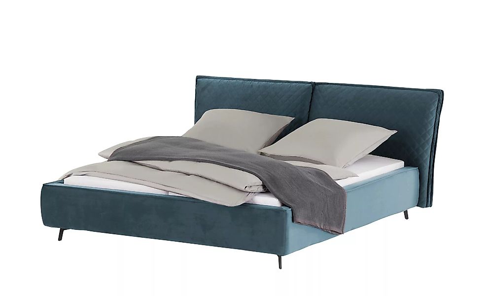 pop Polsterbettgestell  Sunset - blau - 203 cm - 105 cm - Betten > Doppelbe günstig online kaufen