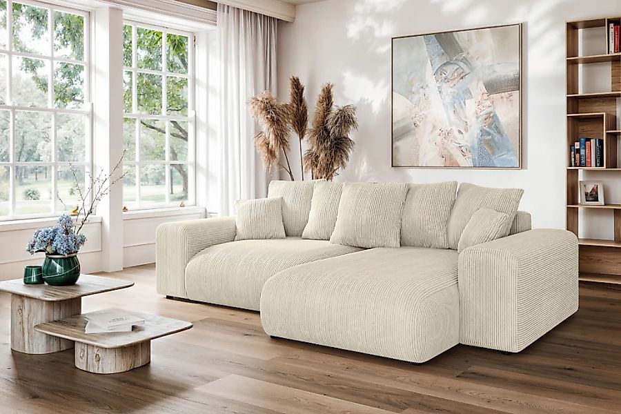 Home affaire Ecksofa "LAKESIDE mit Bettfunktion und Bettkasten, B/T/H 257/1 günstig online kaufen