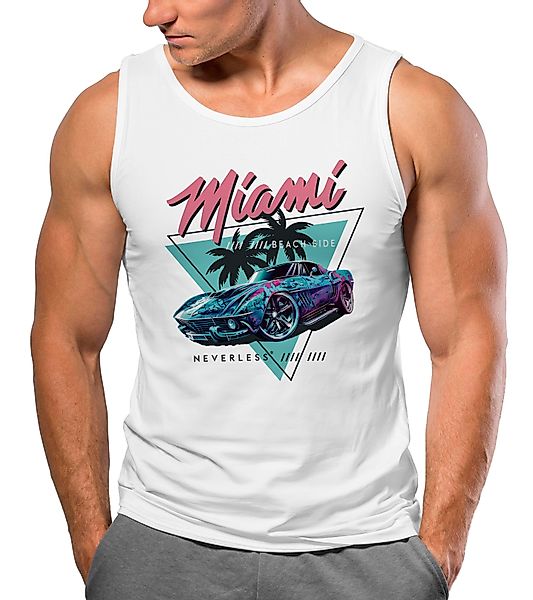 Neverless Tanktop Herren Tank-Top Bedruckt Miami günstig online kaufen
