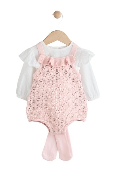 Next Overall 3-er Set Strampler, Stricklatzhose günstig online kaufen
