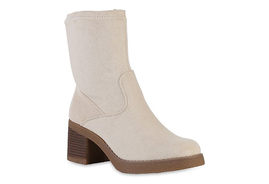 VAN HILL 841347 Stiefelette Damen Klassische Stiefeletten Holzoptikabsatz H günstig online kaufen