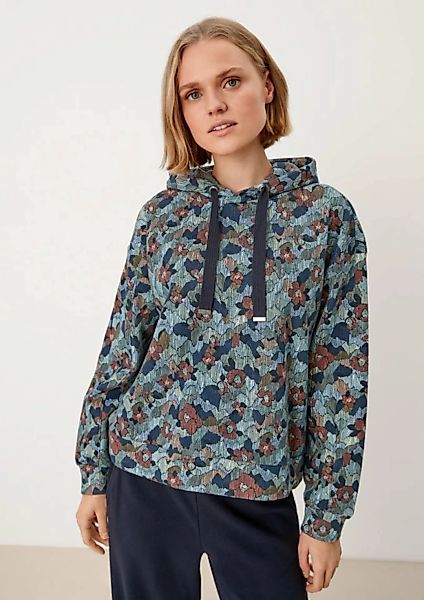 s.Oliver Sweatshirt Kapuzensweater mit Allover-Print günstig online kaufen