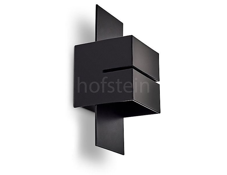 hofstein Wandleuchte »Reppia« Wandlampe aus Metall in Schwarz mit Schlitz, günstig online kaufen