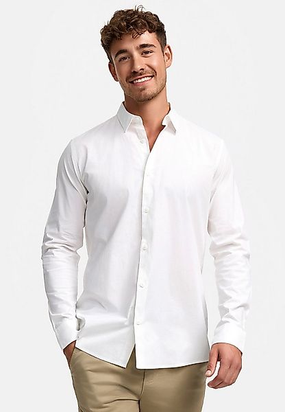 Indicode Langarmhemd Herren INKamby Herrenhemd Langarm mit einem Kentkragen günstig online kaufen