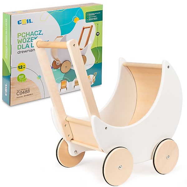 COIL Puppenwagen Lauflernwagen, Lauflernhilfe, aus Holz, günstig online kaufen