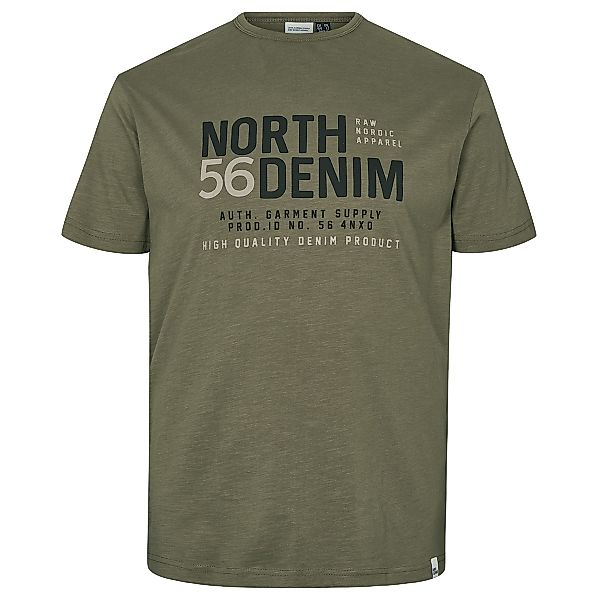 North T-Shirt mit Logo-Print Farbe oliv Größe: 6XL günstig online kaufen