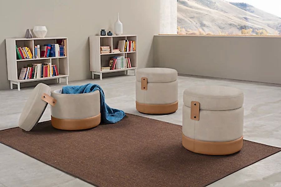Egoitaliano Hocker »Tonder, Designhocker als Blickfang mit tollen Details«, günstig online kaufen